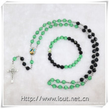 Fashion Jewelry Set Bead Rosary Cross Pendant Necklace Set (IO-crs004)